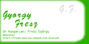 gyorgy fresz business card